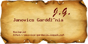 Janovics Gardénia névjegykártya